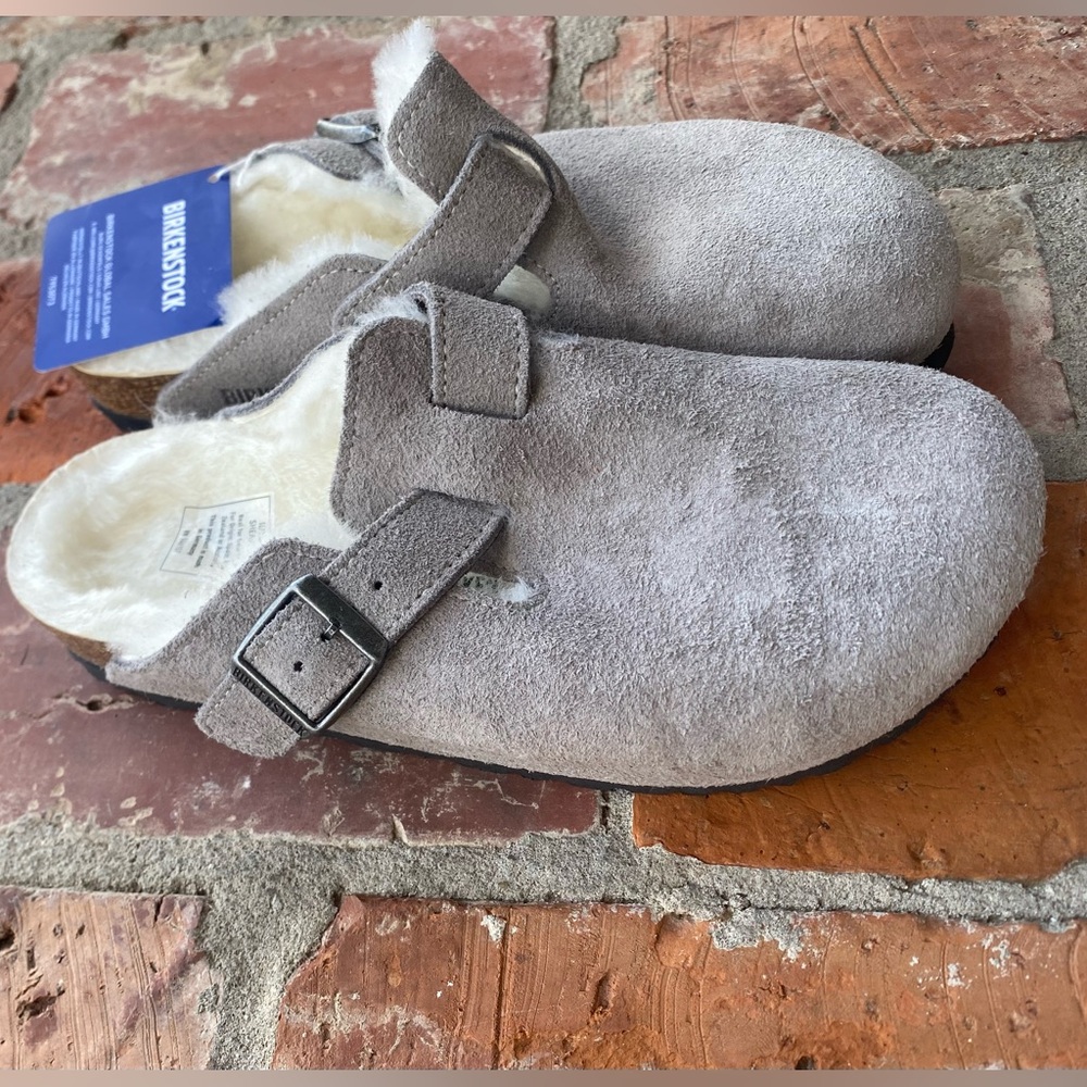 NEW - BOSTON SHEARLING BIRKENSTOCK-  NATURAL- size: 37 6-6.5 NARROW